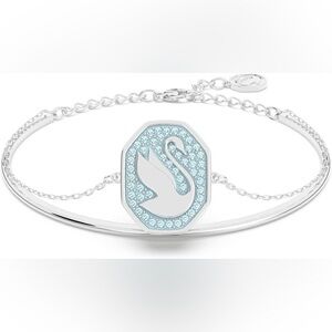 Swarovski blue swan bangle bracelet